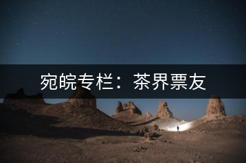 宛皖專(zhuān)欄:茶界票友