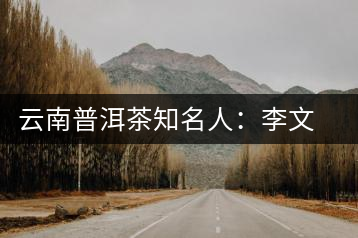 云南普洱茶知名人：李文華