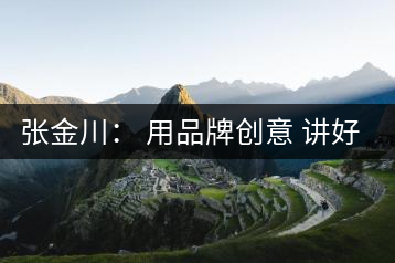 張金川: 用品牌創(chuàng)意 講好茶故事