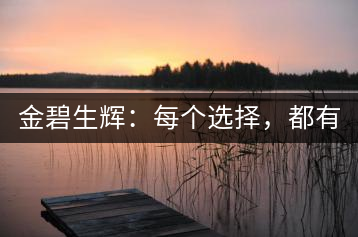 金碧生輝：每個(gè)選擇，都有選擇的理由