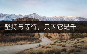 堅(jiān)持與等待，只因它是千山之外