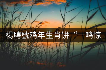 楊聘號雞年生肖餅“一鳴驚人”全國上市！