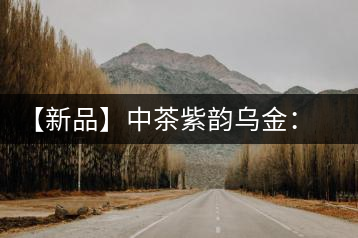 【新品】中茶紫韻烏金:傳統(tǒng)工藝與現(xiàn)代科技的融合