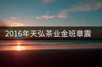2016年天弘茶業(yè)金班章震撼上市!