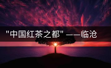 “中國紅茶之都” ——臨滄 獲中國茶葉流通協(xié)會命名