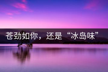 蒼勁如你，還是“冰島味”嗎？
