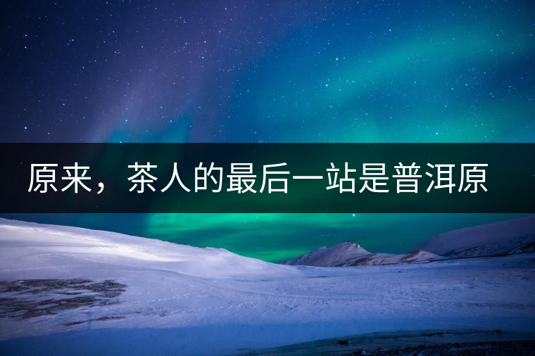 原來(lái)，茶人的最后一站是普洱原來(lái)，茶人的最后一站是普洱