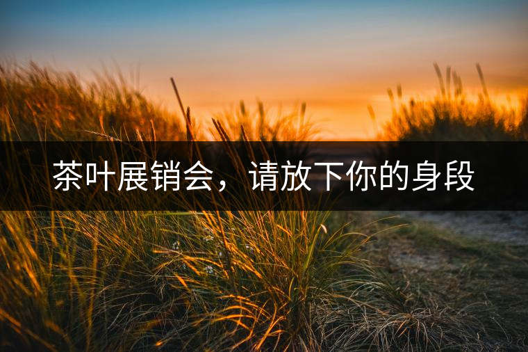 茶葉展銷會，請放下你的身段