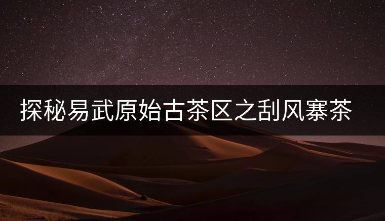 探秘易武原始古茶區(qū)之刮風(fēng)寨茶王樹(shù)探秘易武原始古茶區(qū)之刮風(fēng)寨茶王樹(shù)