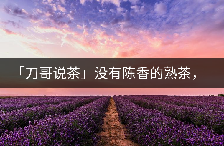 「刀哥說茶」沒有陳香的熟茶，不是一款有追求的普洱熟茶