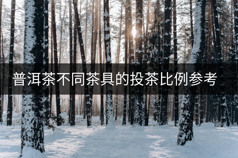 普洱茶不同茶具的投茶比例參考 ？