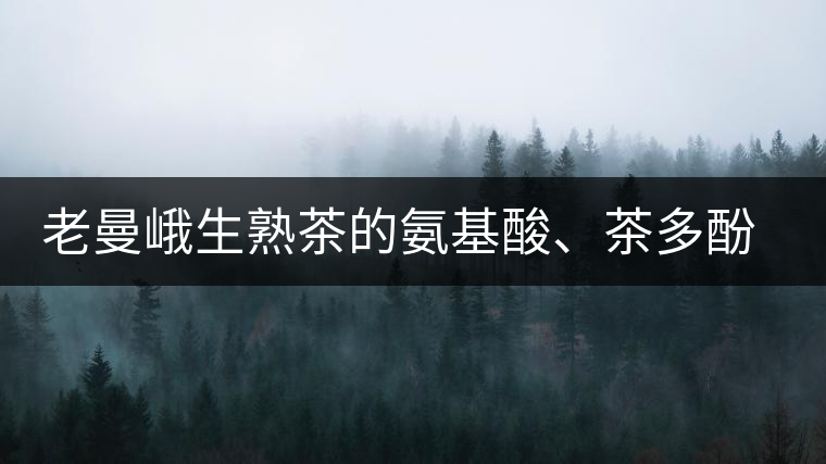 老曼峨生熟茶的氨基酸、茶多酚、酚氨比分析