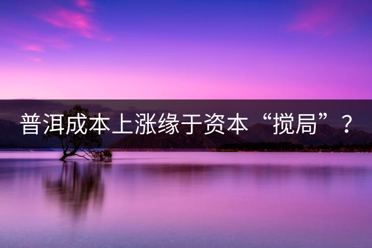 普洱成本上漲緣于資本“攪局”？