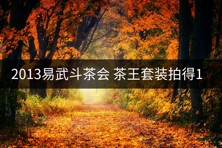 2013易武斗茶會(huì) 茶王套裝拍得16萬(wàn)