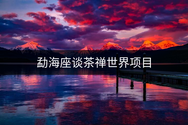勐海座談茶禪世界項(xiàng)目