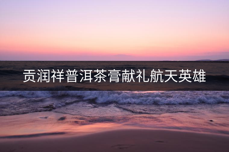 貢潤(rùn)祥普洱茶膏獻(xiàn)禮航天英雄