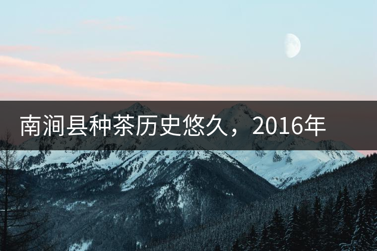 南澗縣種茶歷史悠久，2016年被評(píng)為全國(guó)十大生態(tài)產(chǎn)茶縣