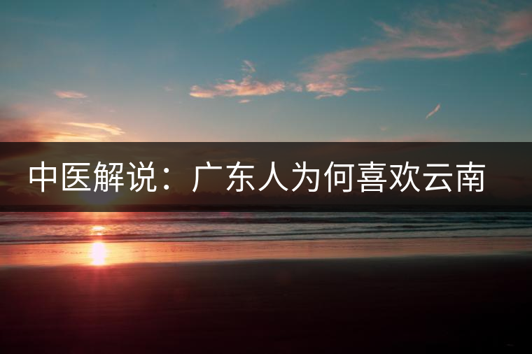 中醫(yī)解說(shuō):廣東人為何喜歡云南普洱茶 中醫(yī)解說(shuō):廣東人為何喜歡云南普洱茶