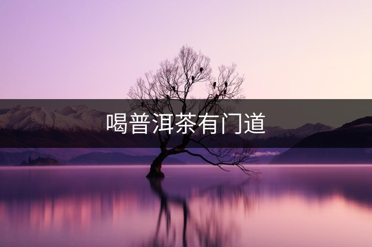 喝普洱茶有門(mén)道 喝普洱茶有門(mén)道