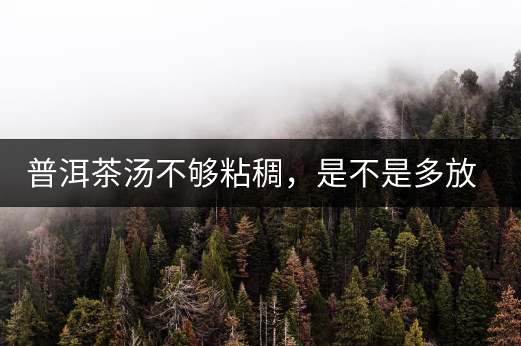 普洱茶湯不夠粘稠，是不是多放些茶葉就好了嗎？