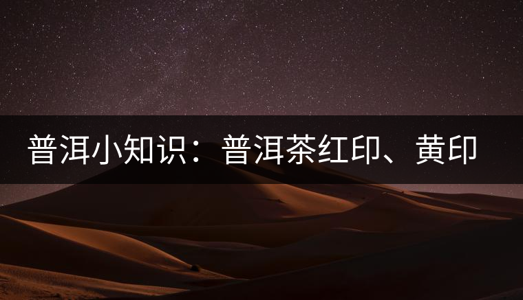 普洱小知識：普洱茶紅印、黃印、綠印、藍印的含義你知道嗎？