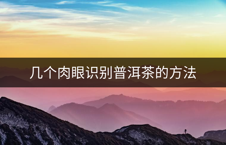 幾個(gè)肉眼識(shí)別普洱茶的方法 幾個(gè)肉眼識(shí)別普洱茶的方法