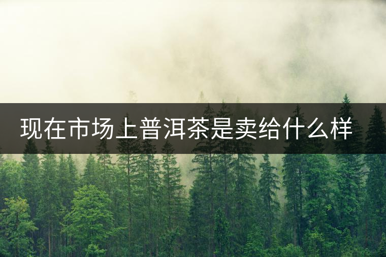 現(xiàn)在市場(chǎng)上普洱茶是賣給什么樣的消費(fèi)者？