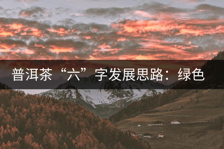 普洱茶“六”字發(fā)展思路：綠色、健康、創(chuàng)新