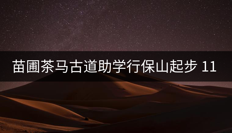 苗圃茶馬古道助學(xué)行保山起步 112名志愿者預(yù)計(jì)籌款100萬(wàn) 苗圃茶馬古道助學(xué)行保山起步 112名志愿者預(yù)計(jì)籌款100萬(wàn)