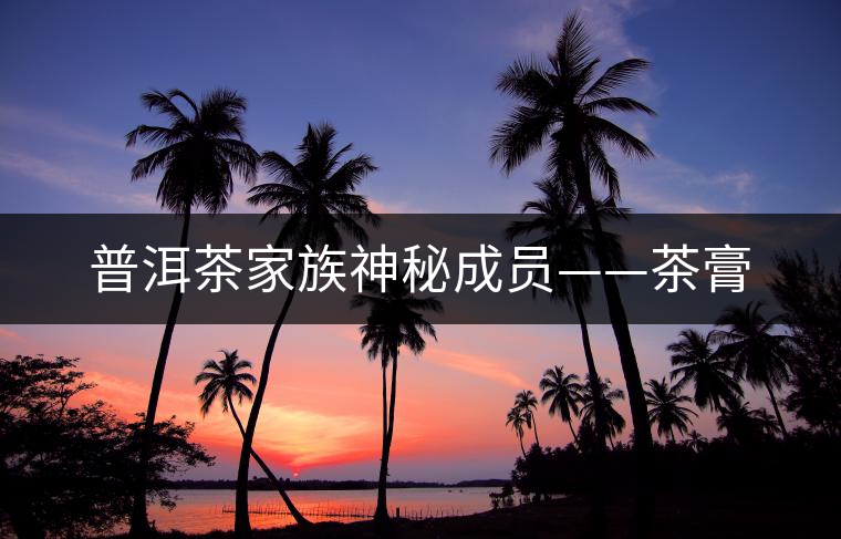 普洱茶家族神秘成員——茶膏 普洱茶家族神秘成員——茶膏