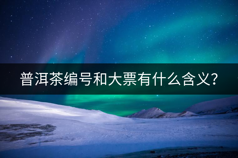 普洱茶編號(hào)和大票有什么含義？