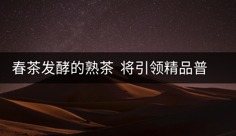 春茶發(fā)酵的熟茶 將引領(lǐng)精品普洱茶消費市場的潮流 春茶發(fā)酵的熟茶 將引領(lǐng)精品普洱茶消費市場的潮流