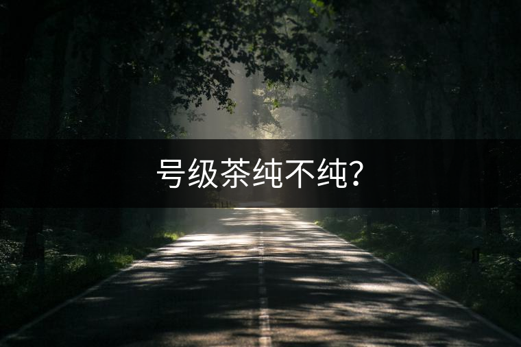 號級茶純不純？