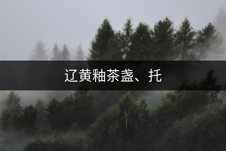 遼黃釉茶盞、托