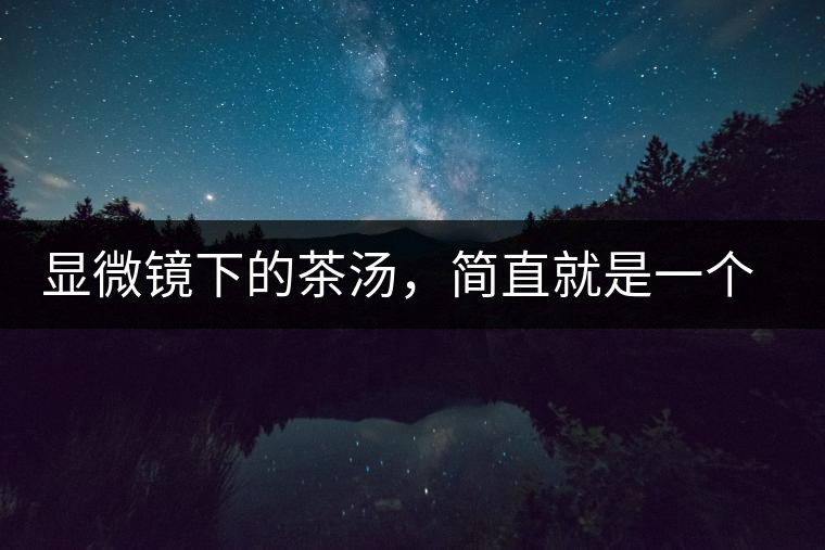 顯微鏡下的茶湯，簡直就是一個宇宙