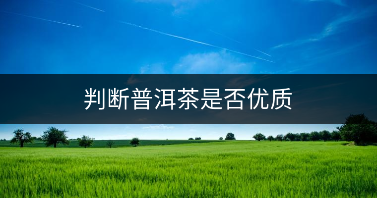 判斷普洱茶是否優(yōu)質(zhì) 判斷普洱茶是否優(yōu)質(zhì)