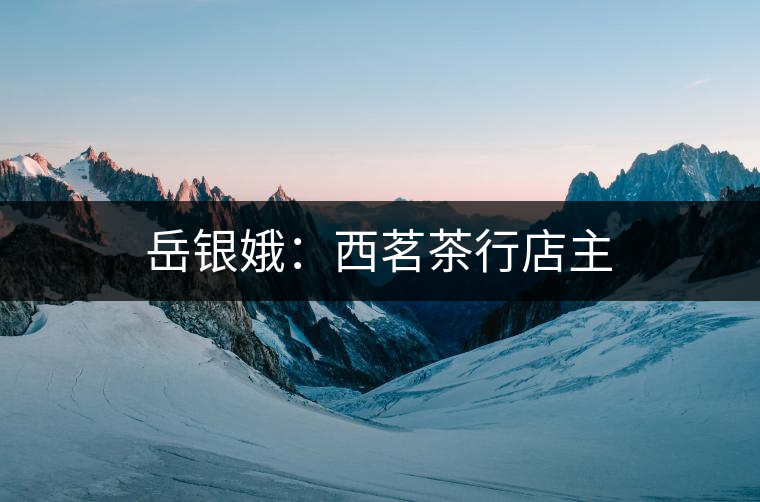 岳銀娥:西茗茶行店主 岳銀娥:西茗茶行店主