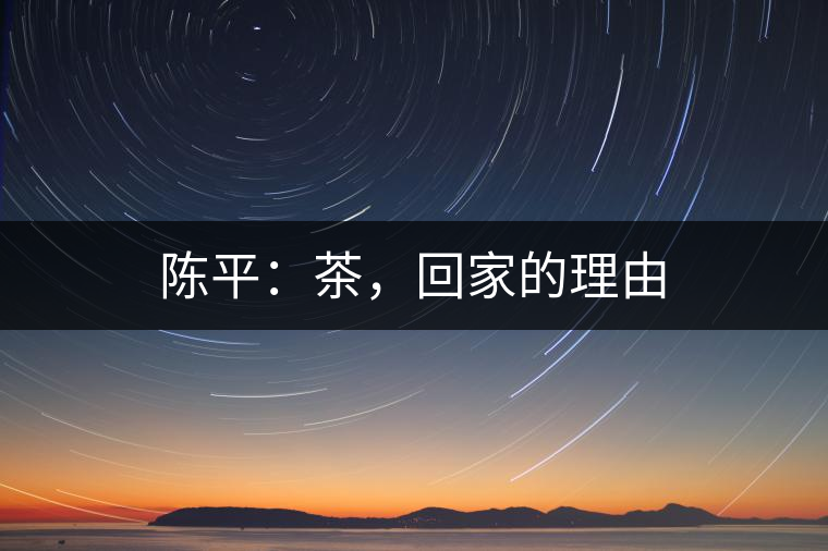 陳平：茶，回家的理由