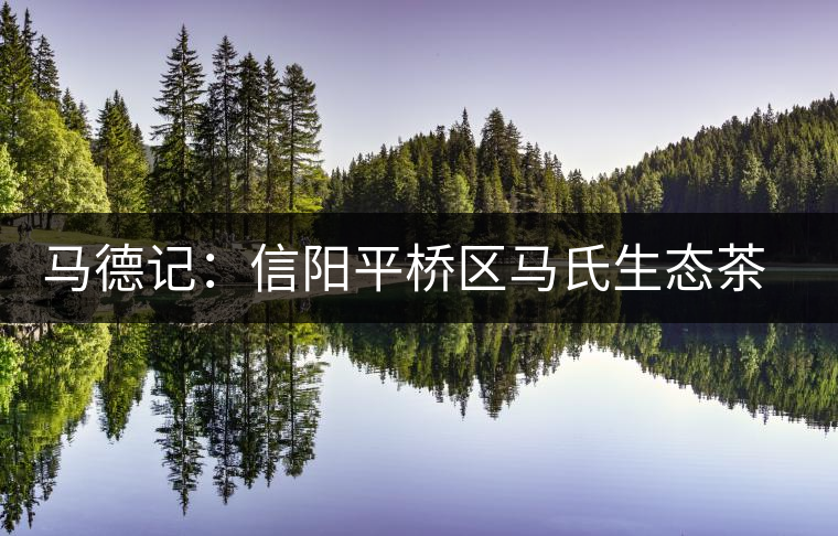 馬德記:信陽平橋區(qū)馬氏生態(tài)茶葉合作社負責(zé)人 馬德記:信陽平橋區(qū)馬氏生態(tài)茶葉合作社負責(zé)人