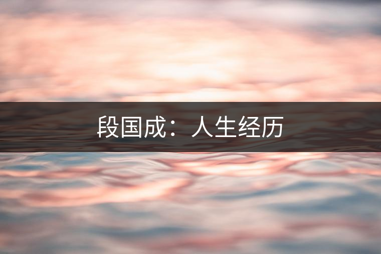 段國成:人生經歷 段國成:人生經歷