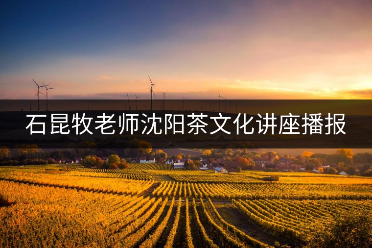 石昆牧老師沈陽茶文化講座播報 石昆牧老師沈陽茶文化講座播報