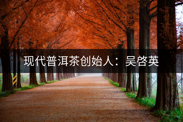 現(xiàn)代普洱茶創(chuàng)始人：吳啓英