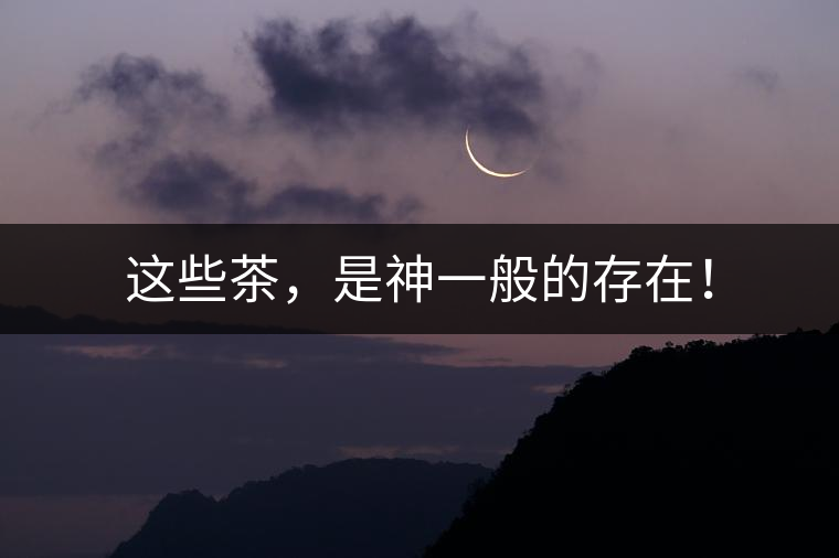 這些茶，是神一般的存在！