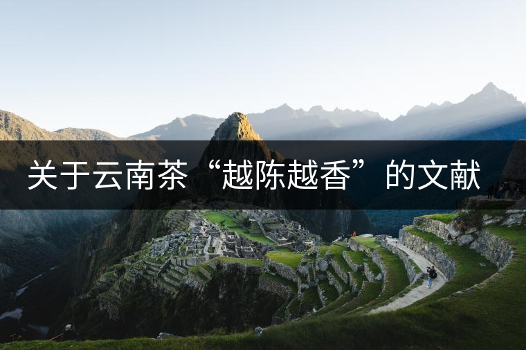 關(guān)于云南茶“越陳越香”的文獻資料，你看這篇就夠了