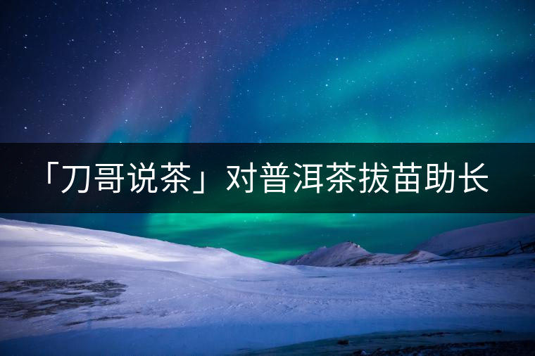 「刀哥說茶」對(duì)普洱茶拔苗助長的做舊就是在作死