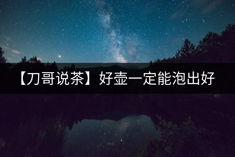 【刀哥說茶】好壺一定能泡出好茶？