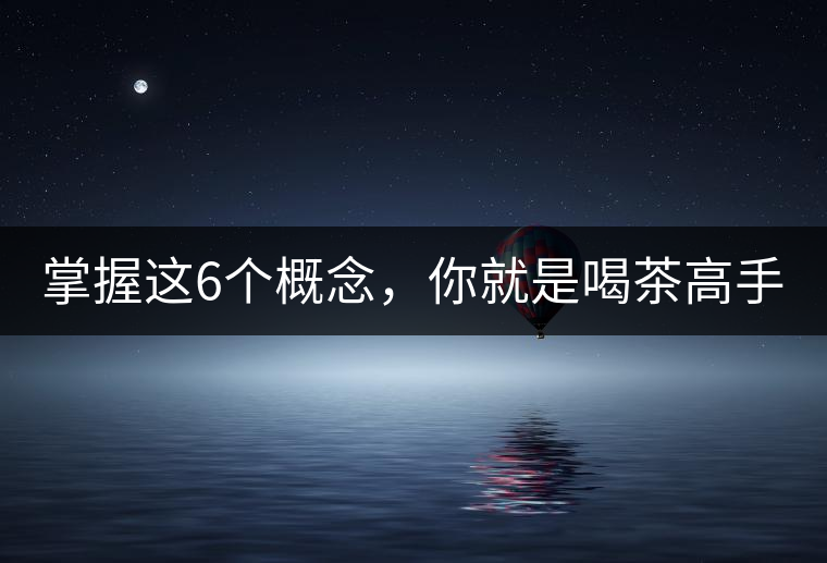 掌握這6個(gè)概念，你就是喝茶高手