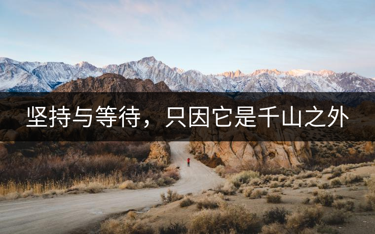 堅持與等待，只因它是千山之外