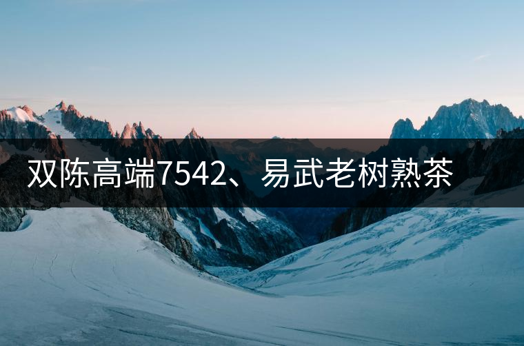 雙陳高端7542、易武老樹熟茶特級品正式上市