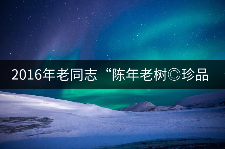 2016年老同志“陳年老樹◎珍品普洱”隆重上市！